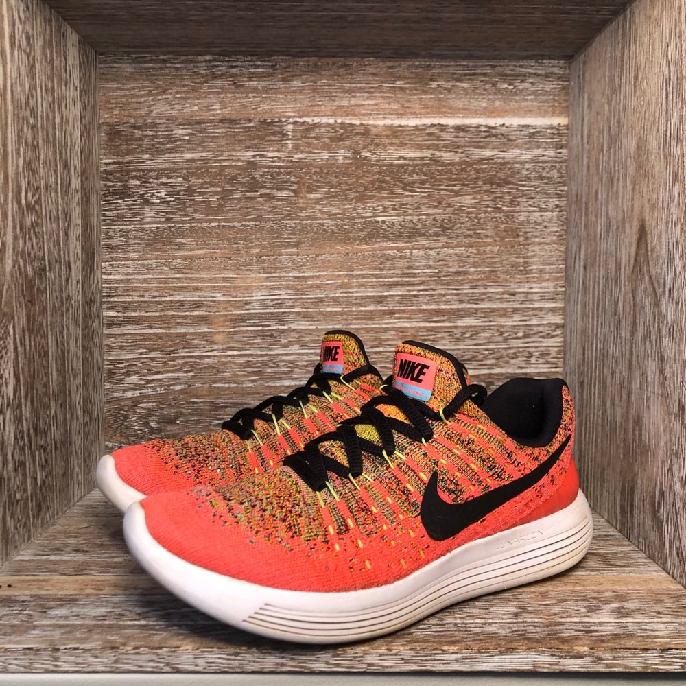 Nike LunarEpic Low Flyknit Orange Women’s Sz 6 - Picture 2 of 7